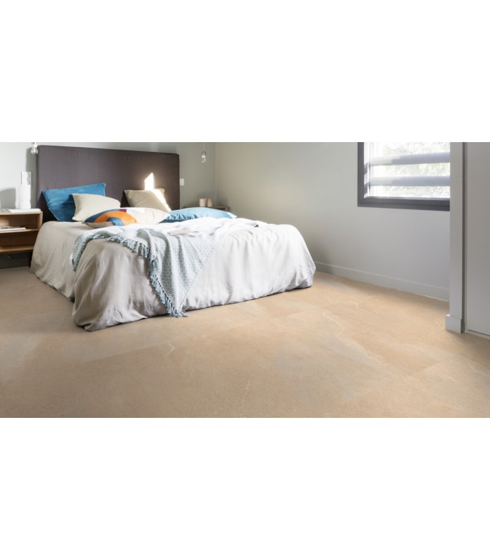 Dalle PVC sol Creation 40 à coller - Curton Stone Light Beige - 457 mm x 914 mm