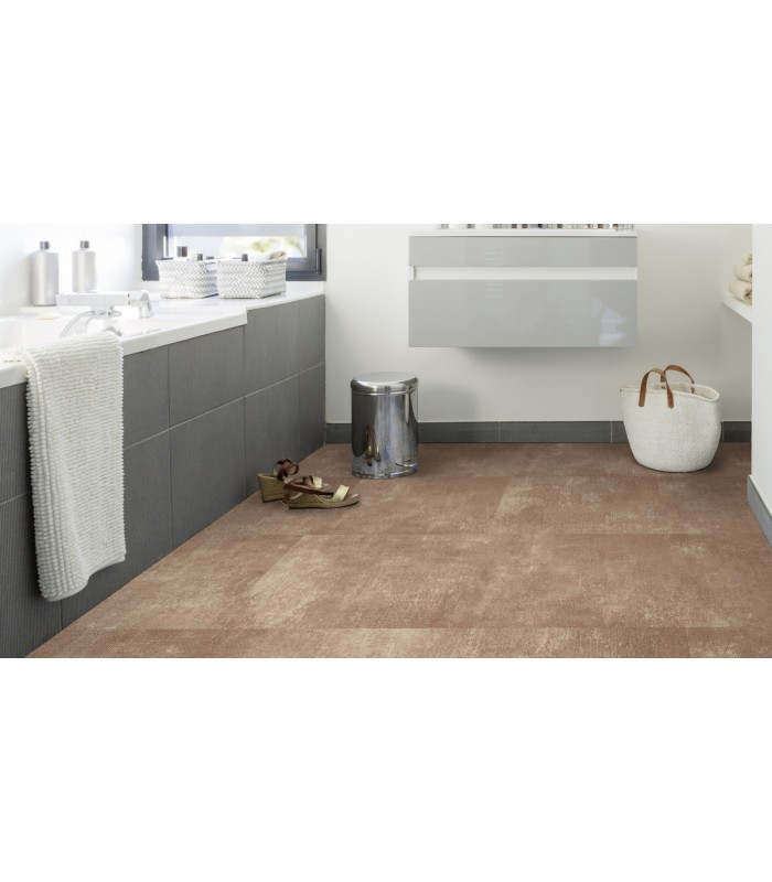 Dalle PVC sol Creation 55 à coller Fabrik Mix Jute - 610 mm x 610 mm