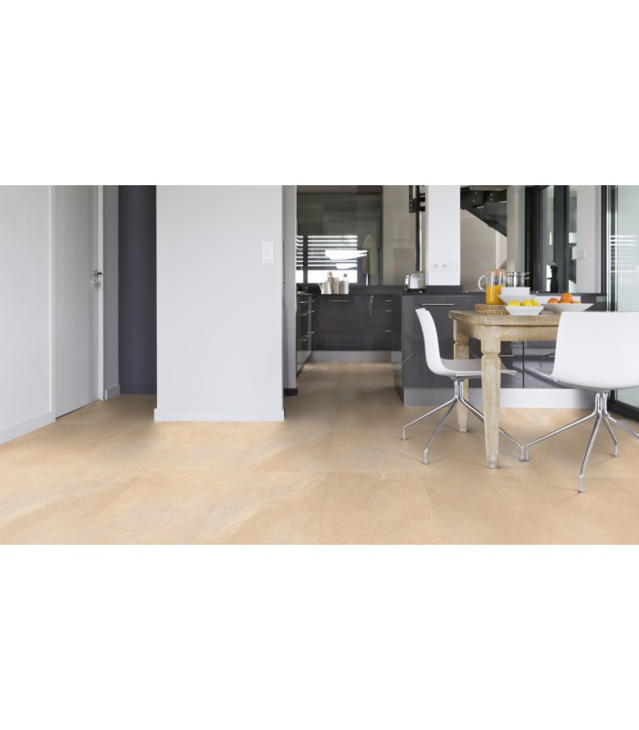Dalle PVC sol Creation 55 à coller - Curton Stone Light Beige - 457 mm x 914 mm