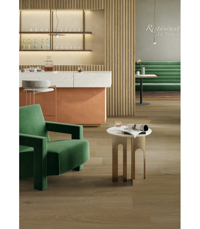 Lame PVC sol Creation 55 à coller - Lounge Oak Chestnut - 230 mm x 1500 mm