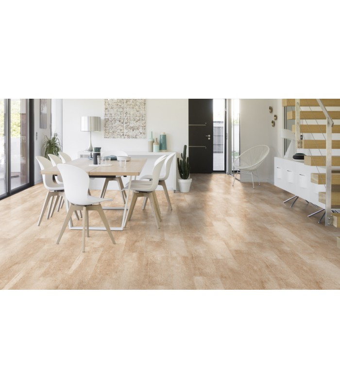 Lame PVC sol Creation 55 à coller - Salento Light Grey - 184 mm x 1219 mm