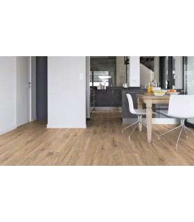 Lame PVC sol Creation 55 à coller - White lead Oak Dark Beige - 184 mm x 1219 mm