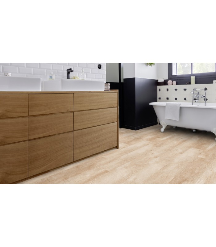 Lame PVC sol Creation 40 Rigid Acoustic Salento Light Grey - 229 mm x 1250 mm