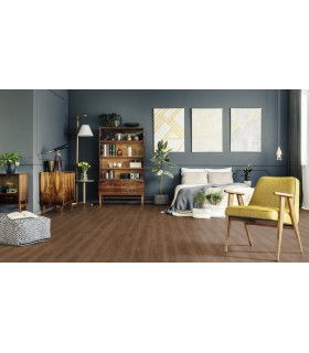 Lame PVC sol Creation 55 Rigid Acoustic - Charming Oak Brown - 177 mm x 1219 mm