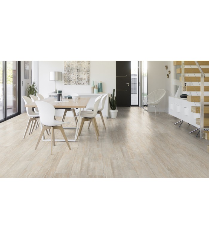 Lame PVC sol Creation 55 Rigid Acoustic - White Lime - 177 mm x 1219 mm