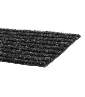 Revêtement de sol côtelé anthracite - KOSTO - à la coupe sur mesure - Largeur 1 mètre(s)