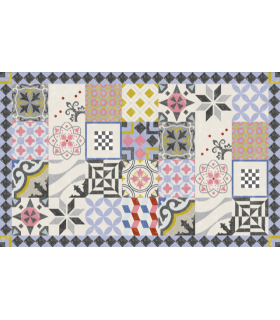 Tapis Vinyle Scretch Rose 75x190cm