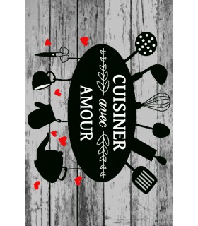 Tapis cuisiner avec Amour 40cm x 60cm