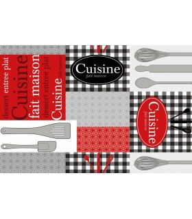 Tapis cuisine retro 50cm x 75cm