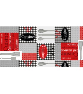 Tapis cuisine retro 57cm x 115cm