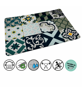 Tapis multiusage mosaïque spécial cuisine lavable