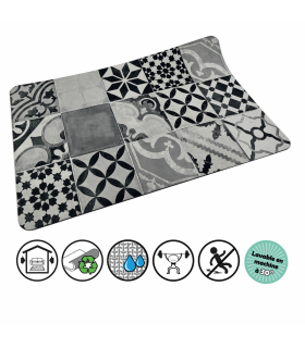 Tapis cuisine carreau de ciment antidérapant NOVOTEX