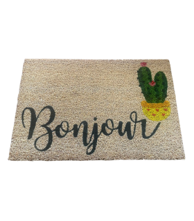 Tapis Coco Kaktus Envers PVC 40x60 cm