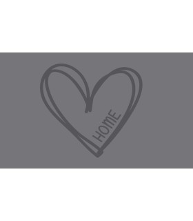 Tapis Intérieur Anti Dérapant et Absorbant Coeur 45x75cm