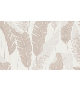 PAPIER PEINT SANS PVC FEUILLAGE NACRE - 4EARTH - MELISSA - 10,05 X 0,53M