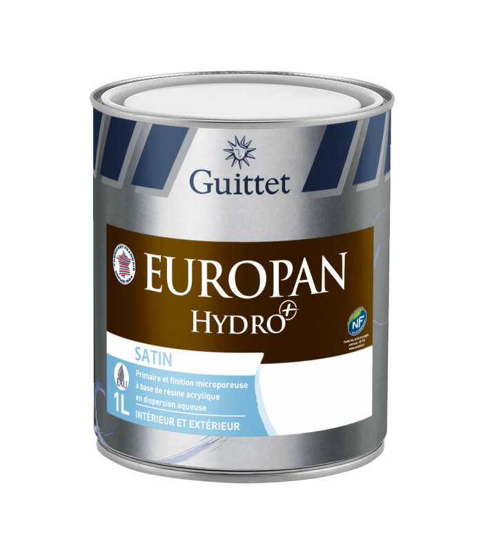 Guittet Europan Hydro+ Satin peinture bois microporeuse - intérieur extérieur