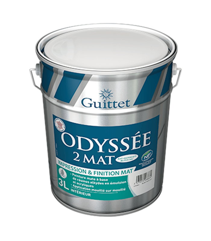 Guittet Odyssée 2 Mat Peinture Impression et Finition Murs et Plafonds anti moisissures