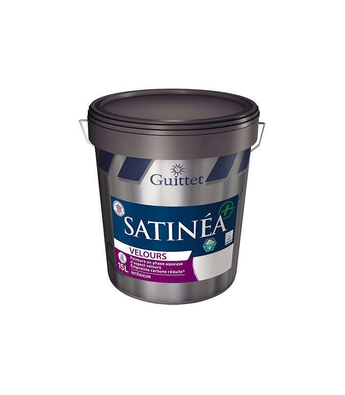 Guittet Satinea + Velours Bas Carbone Peinture Murs - Intérieur