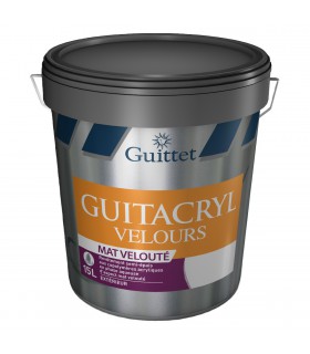 Guittet Guitacryl Velours Peinture Protection et Décoration des Façades - Blanc - 15L