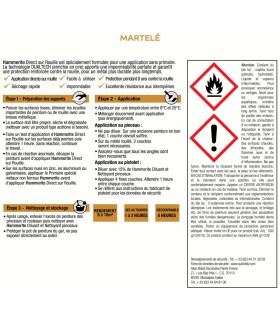 Hammerite Peinture fer Direct sur rouille Martelé