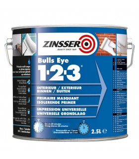 Primaire masquant avant peinture Zinsser Bulls Eye 1-2-3 Blanc