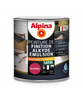 Alpina Peinture Alkyde en Emulsion Bois & Multisupports - Intérieur & Extérieur - Satin