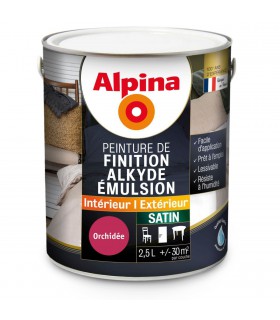 Alpina Peinture Alkyde en Emulsion Bois & Multisupports - Intérieur & Extérieur - Satin