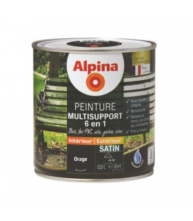 Alpina Peinture Multisupports 6 en 1 - Monocouche - Intérieur & Extérieur - Satin
