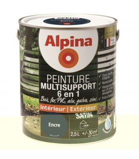 Alpina Peinture Multisupports 6 en 1 - Monocouche - Intérieur & Extérieur - Satin