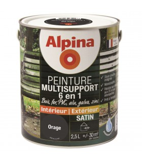 Alpina Peinture Multisupports 6 en 1 - Monocouche - Intérieur & Extérieur - Satin