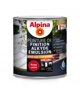 Alpina Peinture Alkyde en Emulsion Bois & Multisupports - Intérieur & Extérieur - Brillant