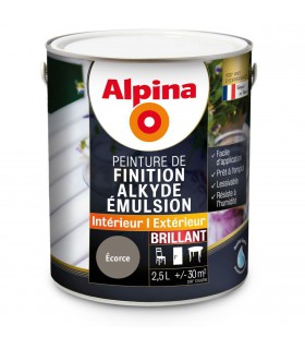 Alpina Peinture Alkyde en Emulsion Bois & Multisupports - Intérieur & Extérieur - Brillant