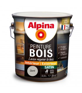 Alpina Peinture Bois Microporeuse - Intérieur & Extérieur - Satin