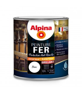 Alpina Peinture Fer Protection Antirouille - Intérieur & Extérieur - Brillant