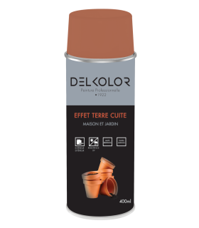 Delkolor Peinture Effet Terre Cuite en Aérosol - 400ml