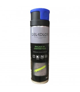 Delkolor Peinture de Traçage et Marquage au Sol Fluo en Aérosol - 500ml