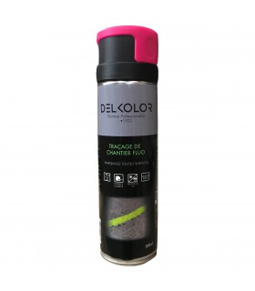 Delkolor Peinture de Traçage et Marquage au Sol Fluo en Aérosol - 500ml