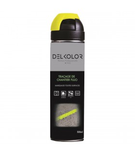 Delkolor Peinture de traçage et marquage au sol fluo 500 ml