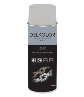 Delkolor Peinture Spéciale Zinc en Aérosol - 400ml
