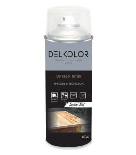 Delkolor Vernis Spécial Bois Incolore en Aérosol - 400ml