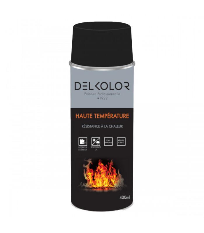 Delkolor Peinture Haute Température en Aérosol - 400ml