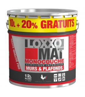 Loxxo Peinture Acrylique Murs & Plafonds - Monocouche - Blanc Mat