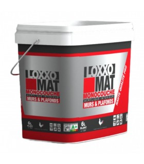 Loxxo Peinture acrylique murs et plafonds monocouche blanc mat