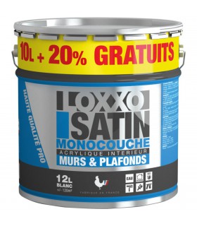 Loxxo Peinture Acrylique Murs & Plafonds - Monocouche - Blanc Satin