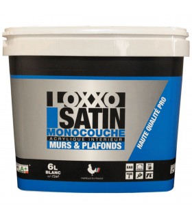 Loxxo Peinture Acrylique Murs et Plafonds - Blanc Satin Monocouche