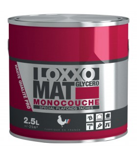 Loxxo Peinture Glycéro - Spécial Plafonds tachés - Monocouche - Blanc Mat
