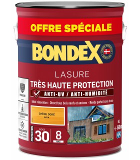 Bondex Lasure Très Haute Protection Satin 8 ans pour bois extérieur