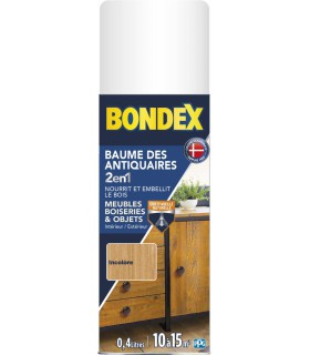 Bondex Baume des Antiquaires Incolore 2 en 1 Nourrit et Embellit - aérosol 400ml