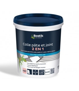 Bostik Colle et Joint 2 en 1 pour carrelage mural 1,5 kg