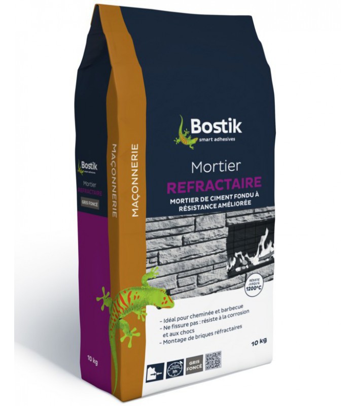 Bostik Mortier réfractaire - Gris foncé